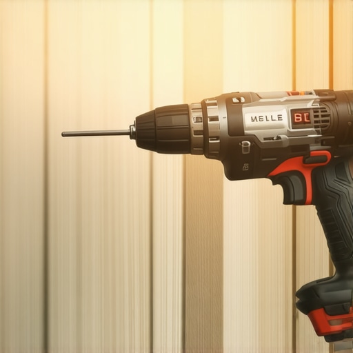 A person using a cordless drill during outdoor deck repair, emphasizing precision and reliability