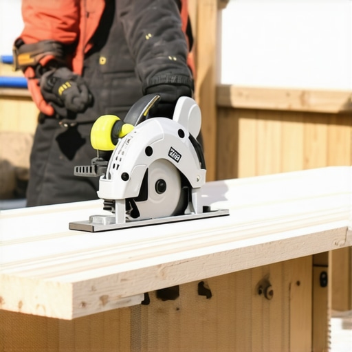 Close-up of hand sawing PVC deck boards with a fine-tooth saw in an outdoor setting.