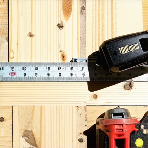Measuring and marking joist placement on a deck frame for accurate installation.