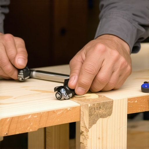 Expert Inspection of Deck Joists in Needham A deck builder analyzing wooden deck joists with a flashlight and tools.