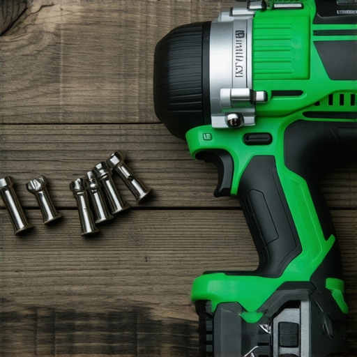 A cordless impact driver with a set of stainless steel fasteners on a wooden deck, ready for repairs