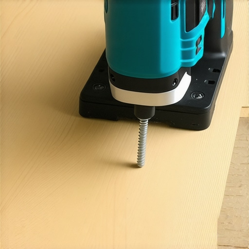 A person using a Makita impact driver to secure deck boards