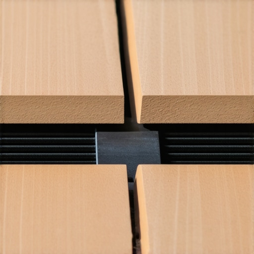 A detailed view of a deck showcasing optimal gaps for airflow