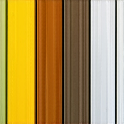 Close-up image of composite decking materials with various textures and colors in an outdoor setting