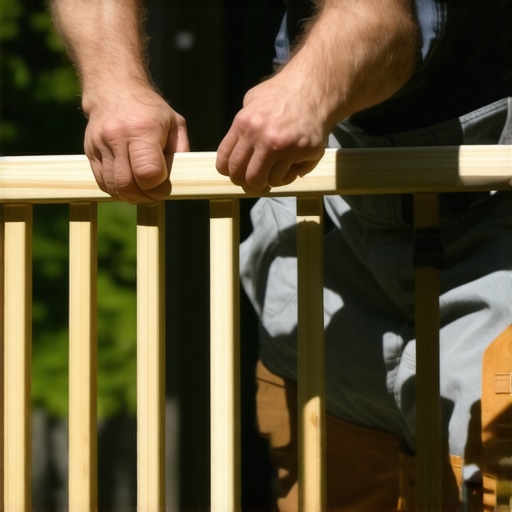 A person using a screwdriver to replace deck railing balusters with affordable materials
