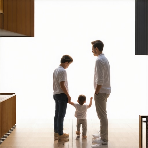 Family inspecting a child-safe deck in Needham Family reviewing safety features on a Needham backyard deck