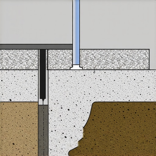Diagram showing concrete footing below frost line with formwork for a deck in Needham.